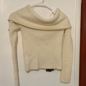 H&M Cream Off-Shoulder Sweater